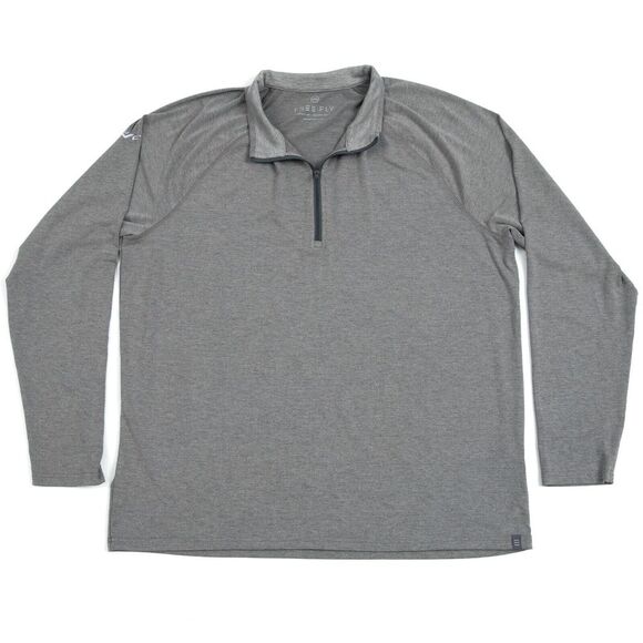 Free Fly Sweater Men's‎ 2XL Pullover Quarter Zip Performance Bamboo Logo - Picture 1 of 13